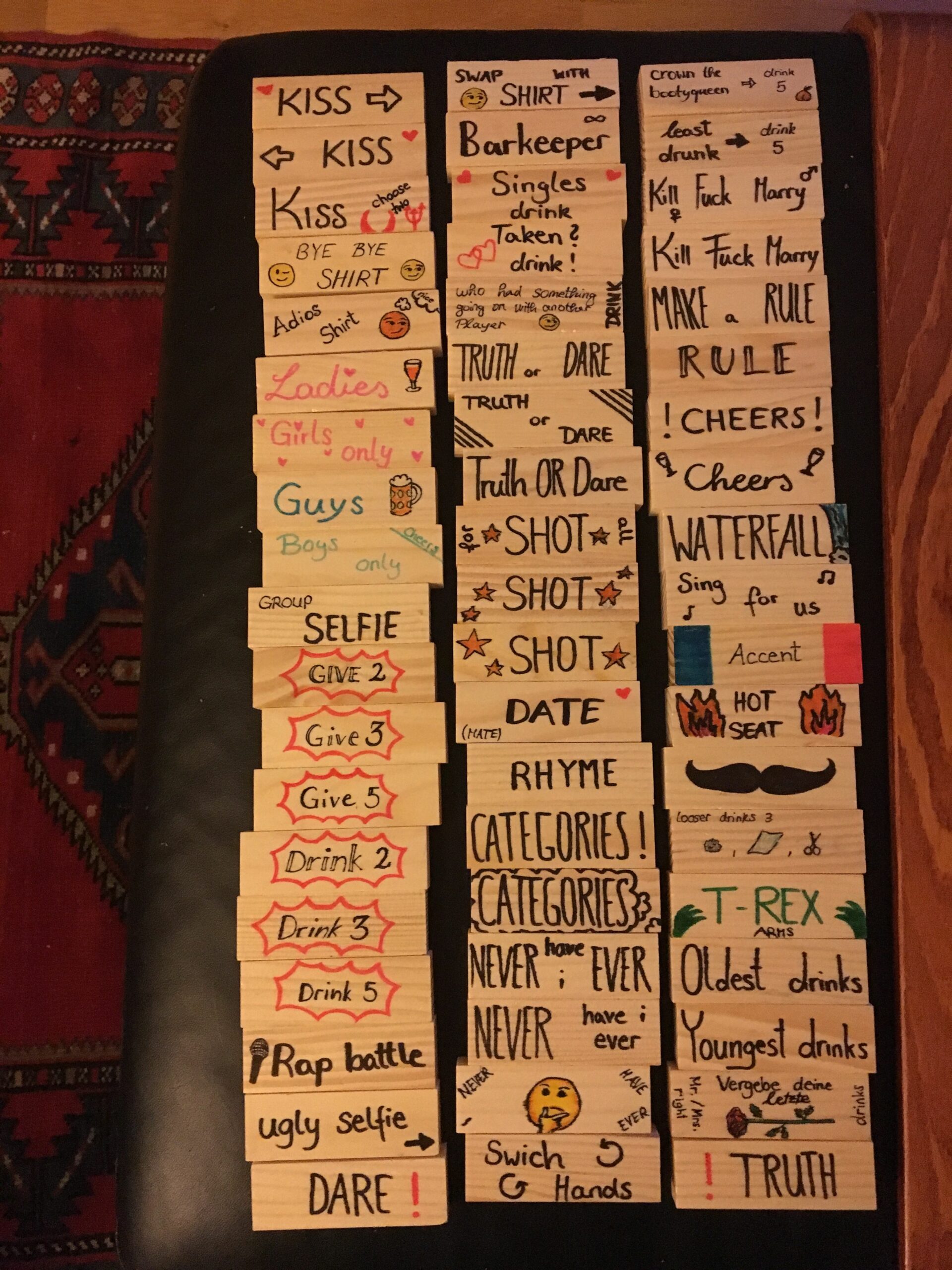 Alcohol Jenga Drinking Game Diy