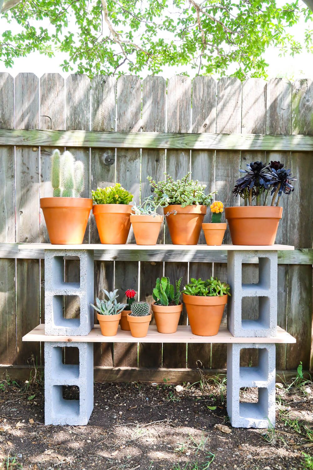 Backyard Diy Outdoor Plant Stand Ideas