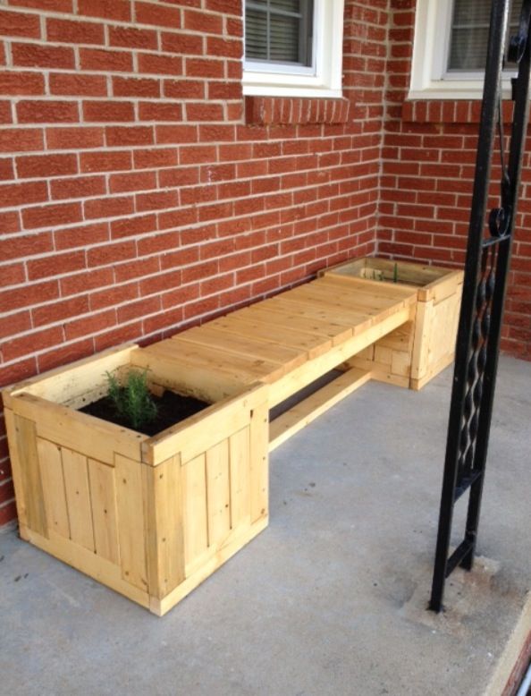 Bench Diy Pallet Planter Box