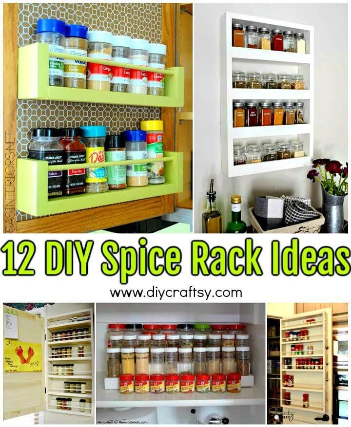 Cabinet Diy Spice Rack Ideas