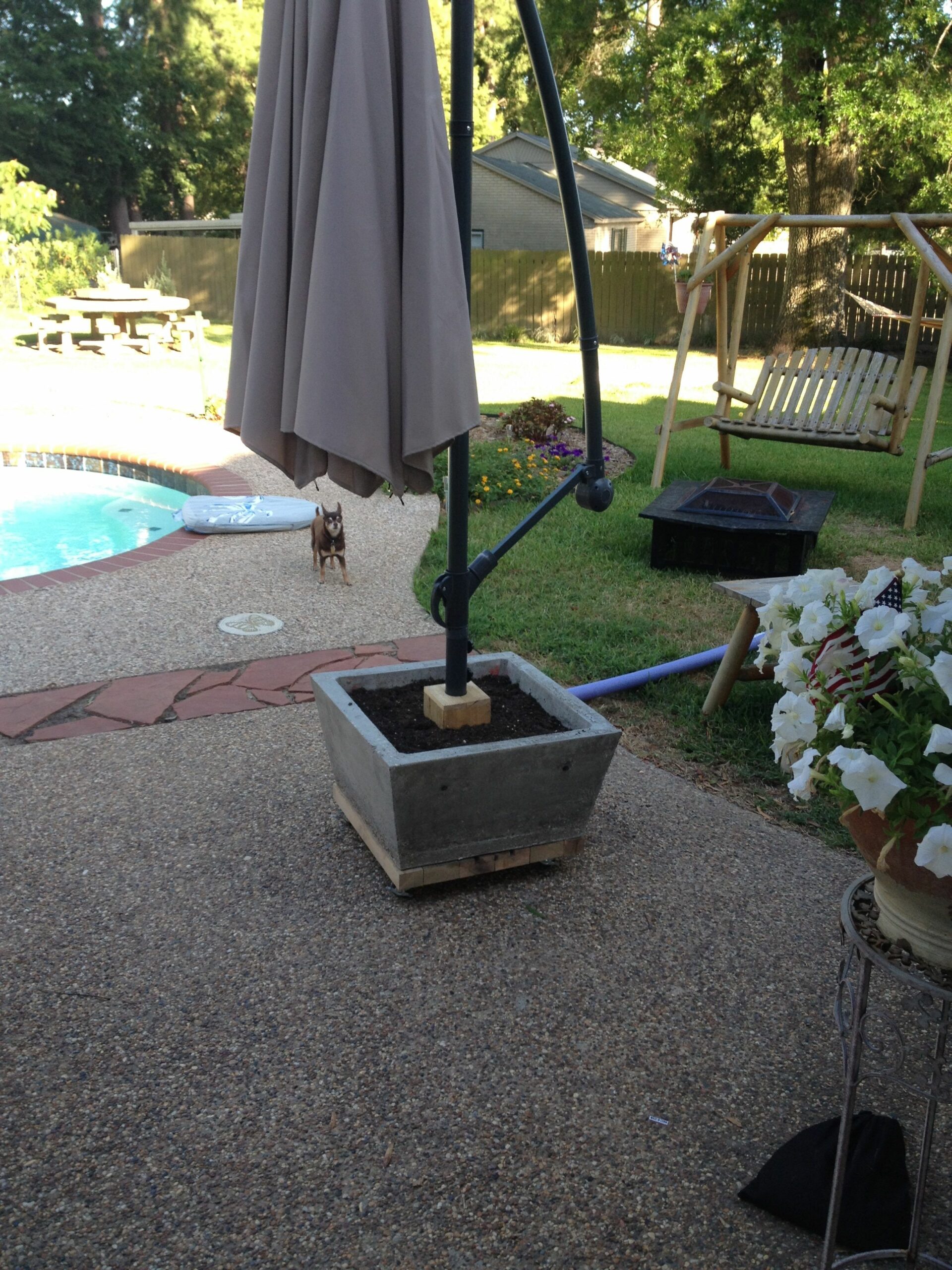 Concrete Diy Patio Umbrella Stand