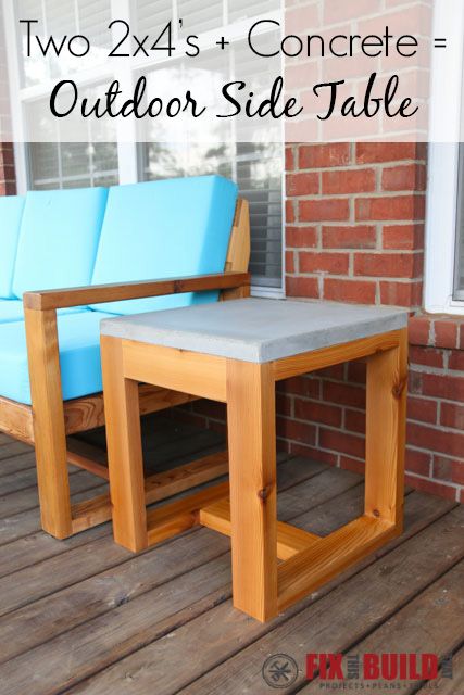 Concrete Side Table Outdoor Diy