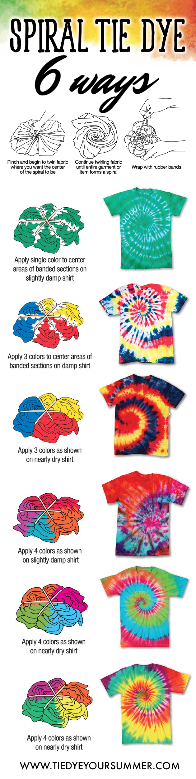 Creative Diy Step By Step Tie Dye Patterns