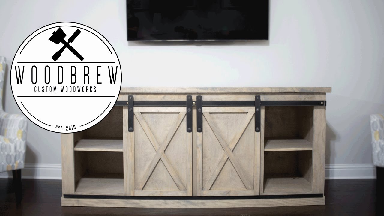 Diy Barn Door Entertainment Center Plans