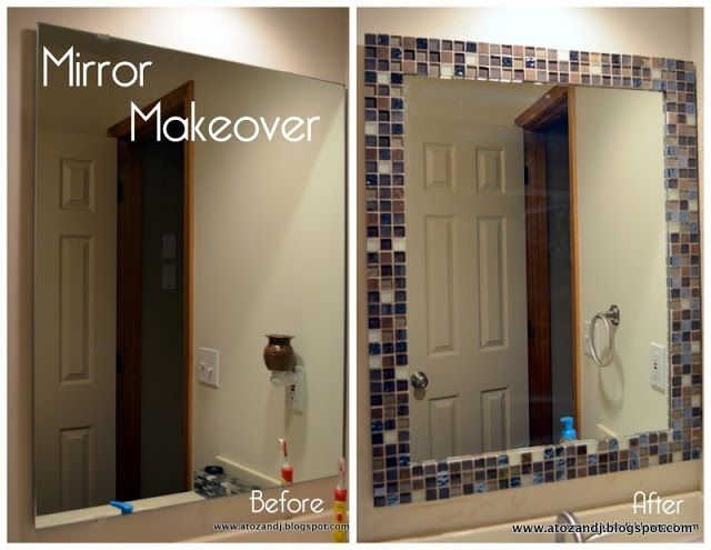 Diy Bathroom Mirror Frame Decorating Ideas