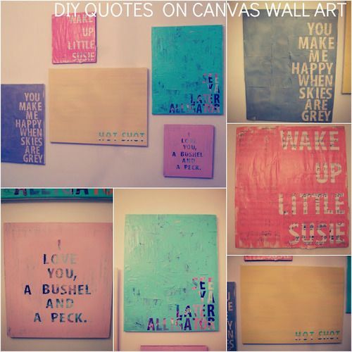 Diy Canvas Wall Art Quotes