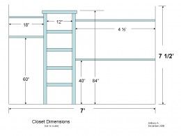 Diy Closet Organizer Dimensions