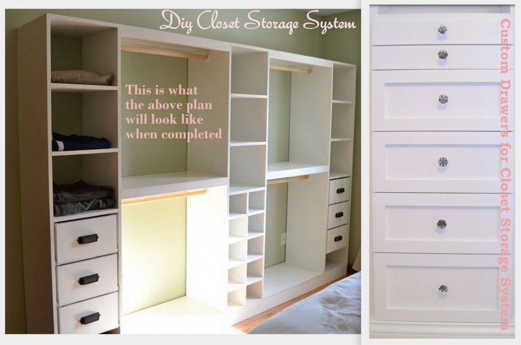 Diy Closet Shelves And Drawers