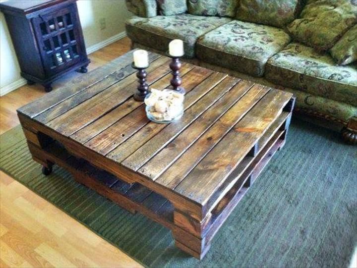 Diy Coffee Table Pallet Wood