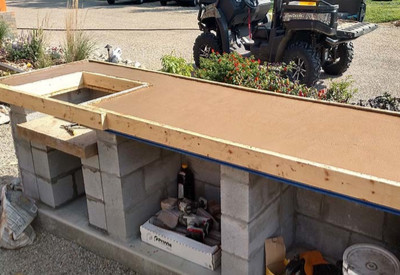 Diy Concrete Countertops Outdoor Kitchen