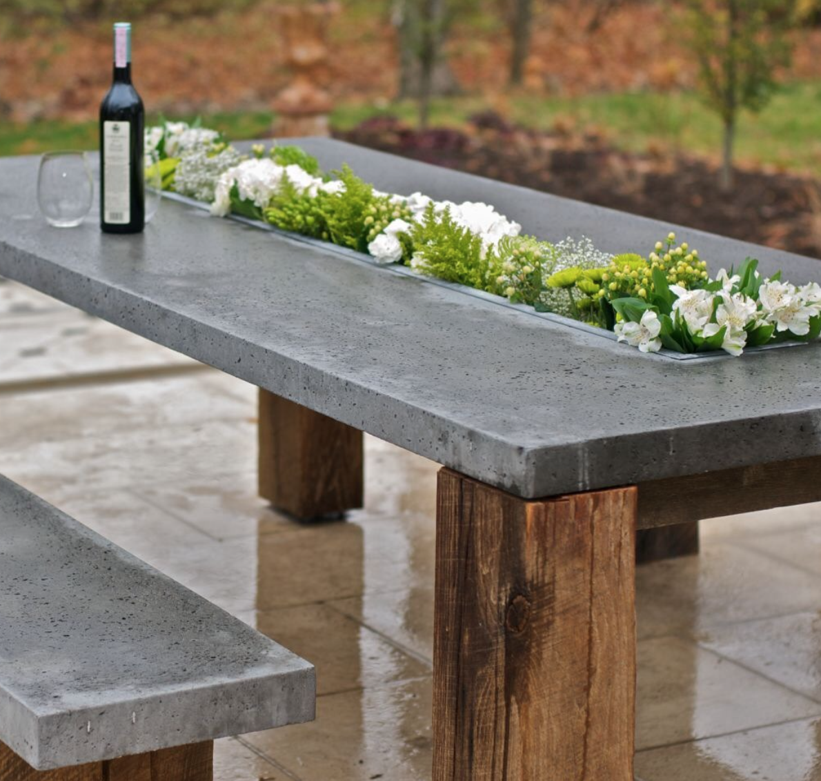 Diy Concrete Outdoor Dining Table