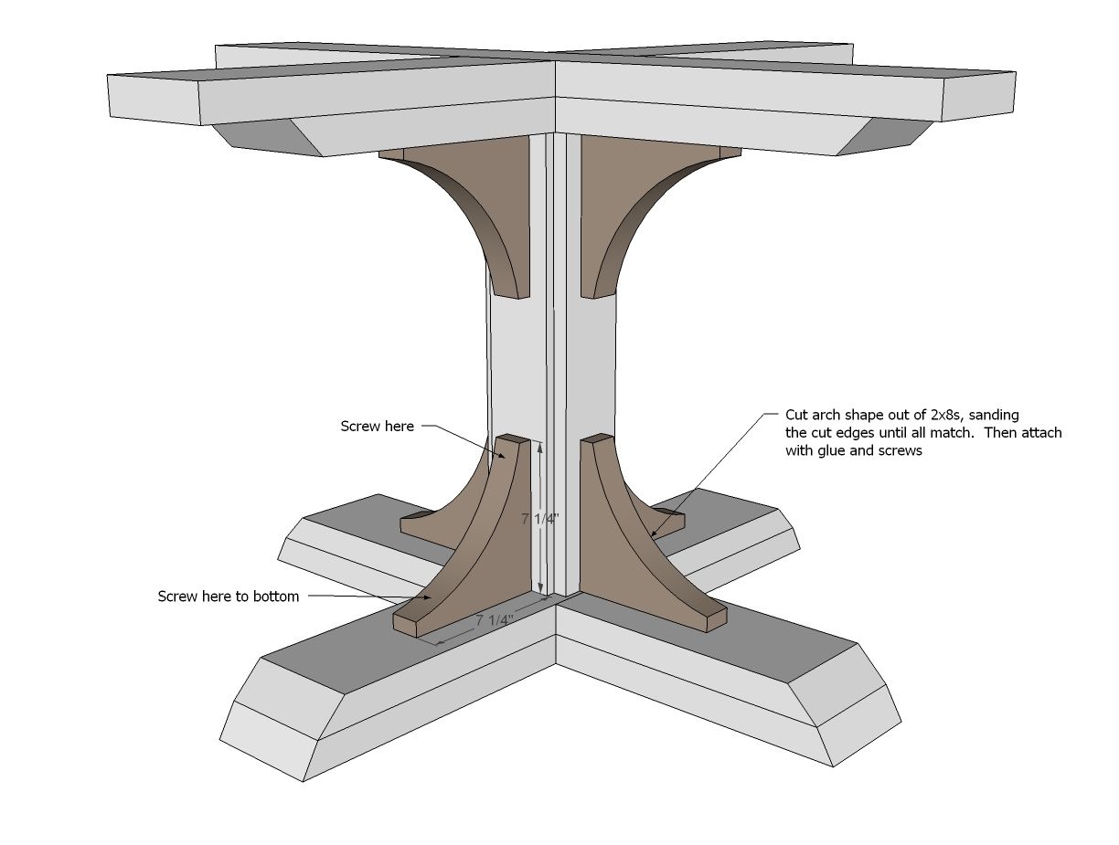 Diy Dining Table Pedestal Base