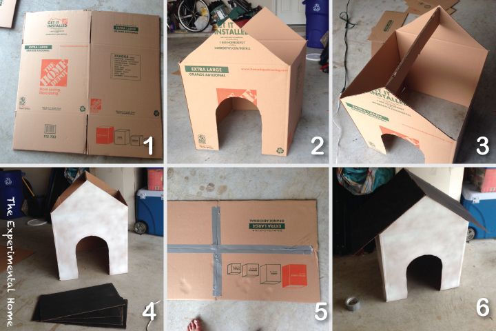 Diy Dog House Cardboard Box