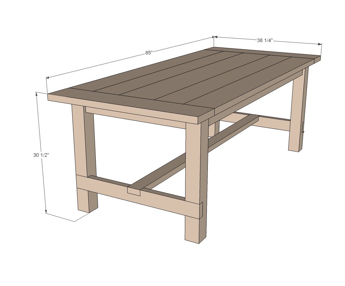 Diy Easy Diy Farmhouse Table Plans