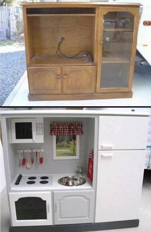 Diy Entertainment Center To Play Kitchen