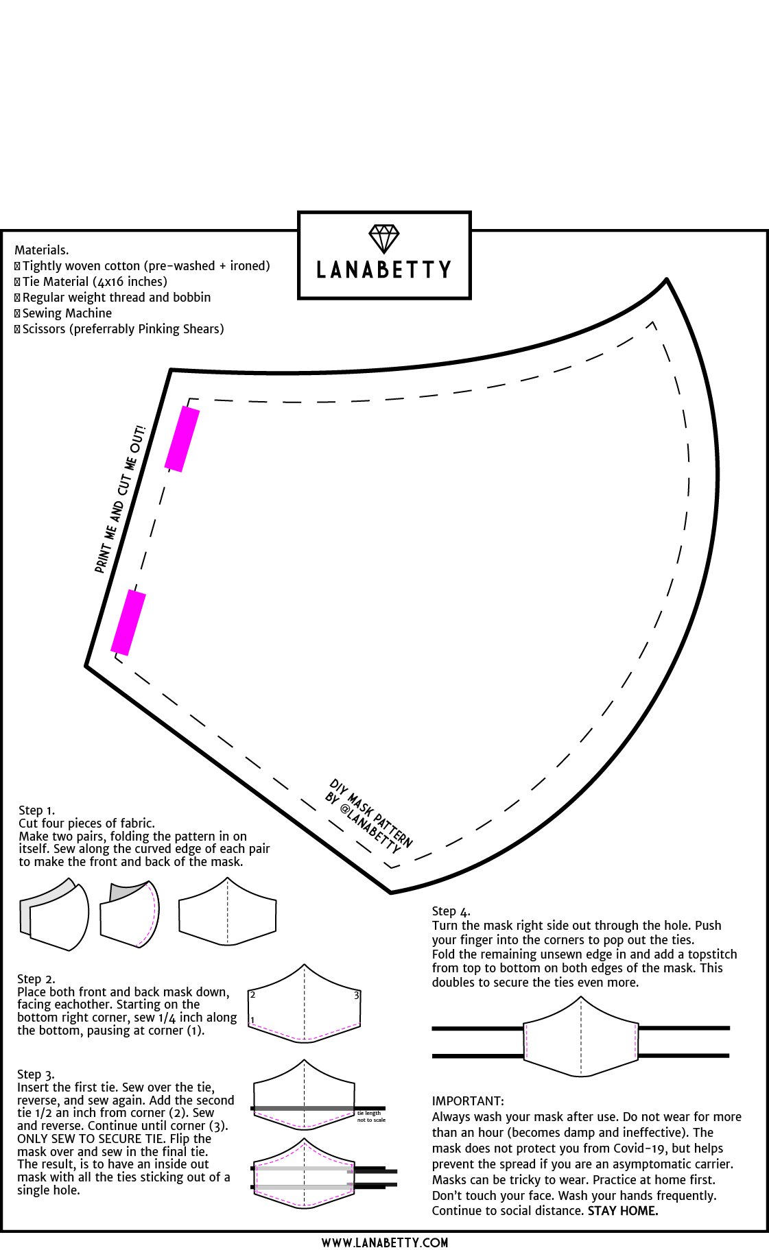 Diy Face Mask Sewing Pattern