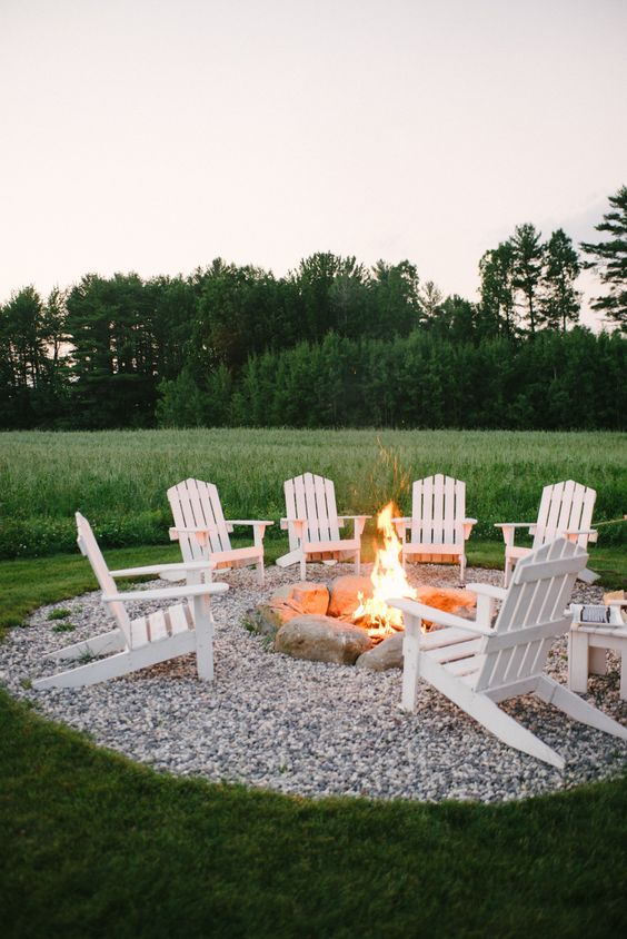 Diy Fire Pit Area Gravel