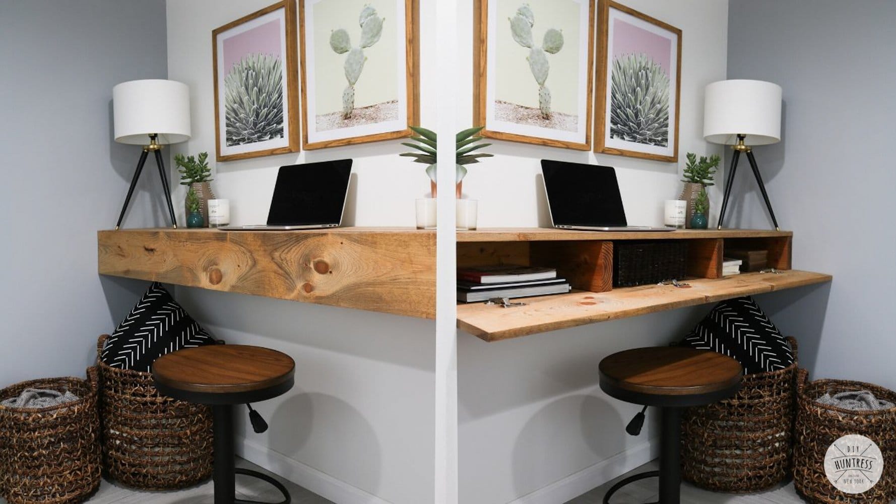 Diy Floating Desk With Storage