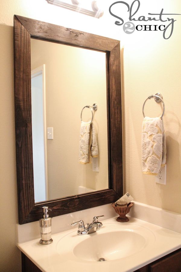 Diy Frame Around Bathroom Mirror