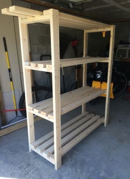 Diy Garage Shelves On Wheels