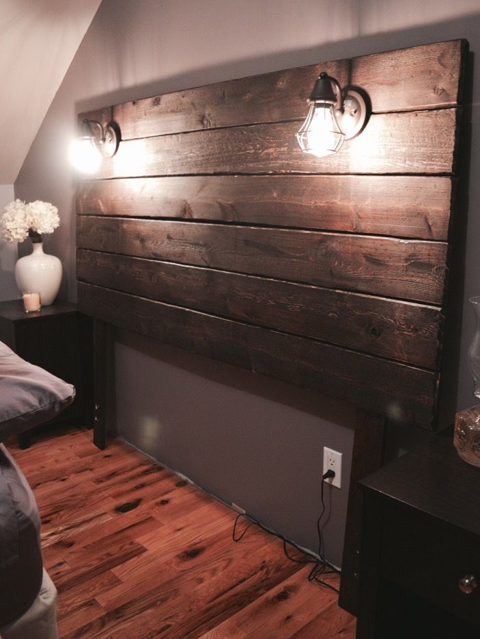 Diy Headboard Wood With Lights