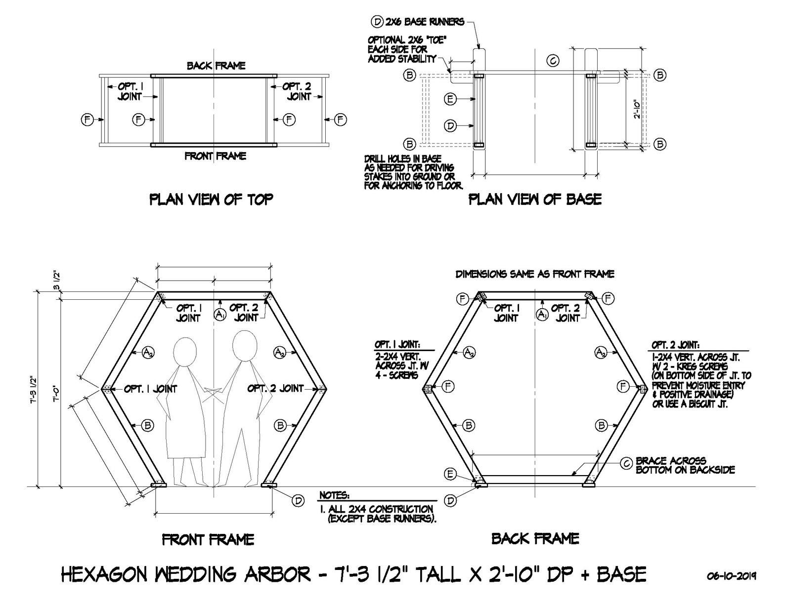 Diy Hexagon Wedding Arch Plans
