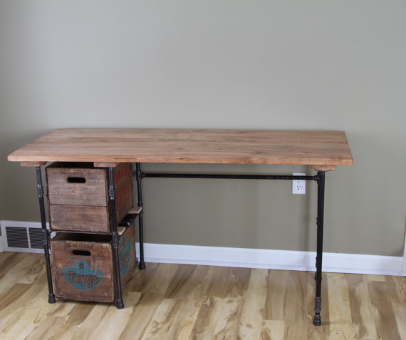 Diy Industrial Desk With Drawers