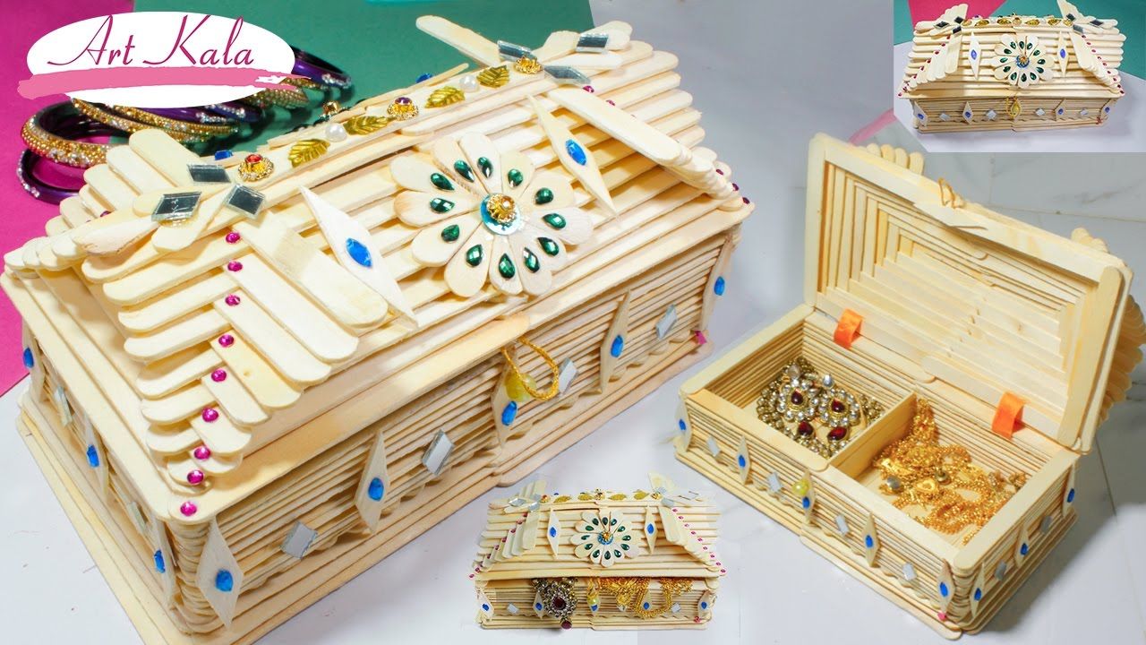 Diy Jewelry Box With Popsicle Sticks