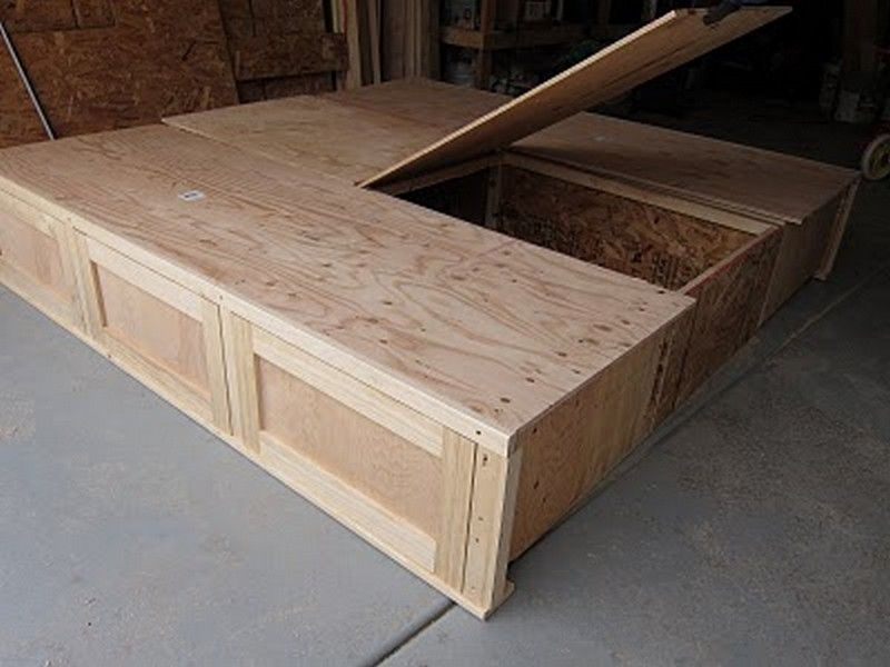 Diy King Bed Frame With Storage Plans