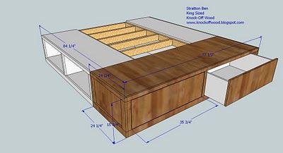 Diy King Bed Frame With Storage