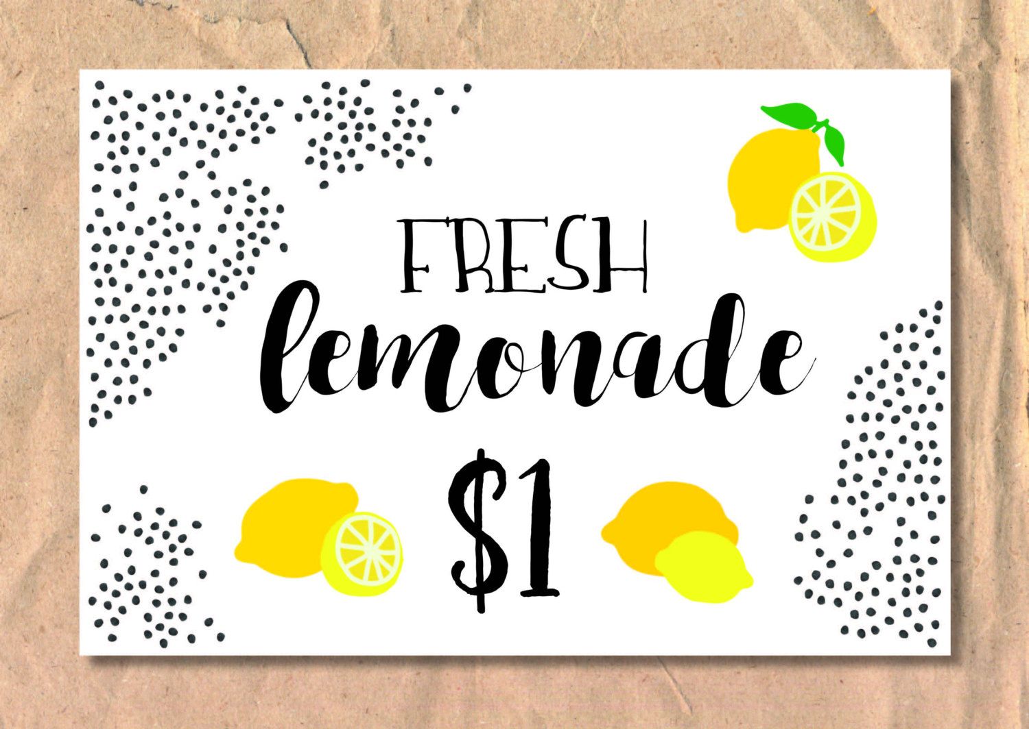 Diy Lemonade Stand Signs