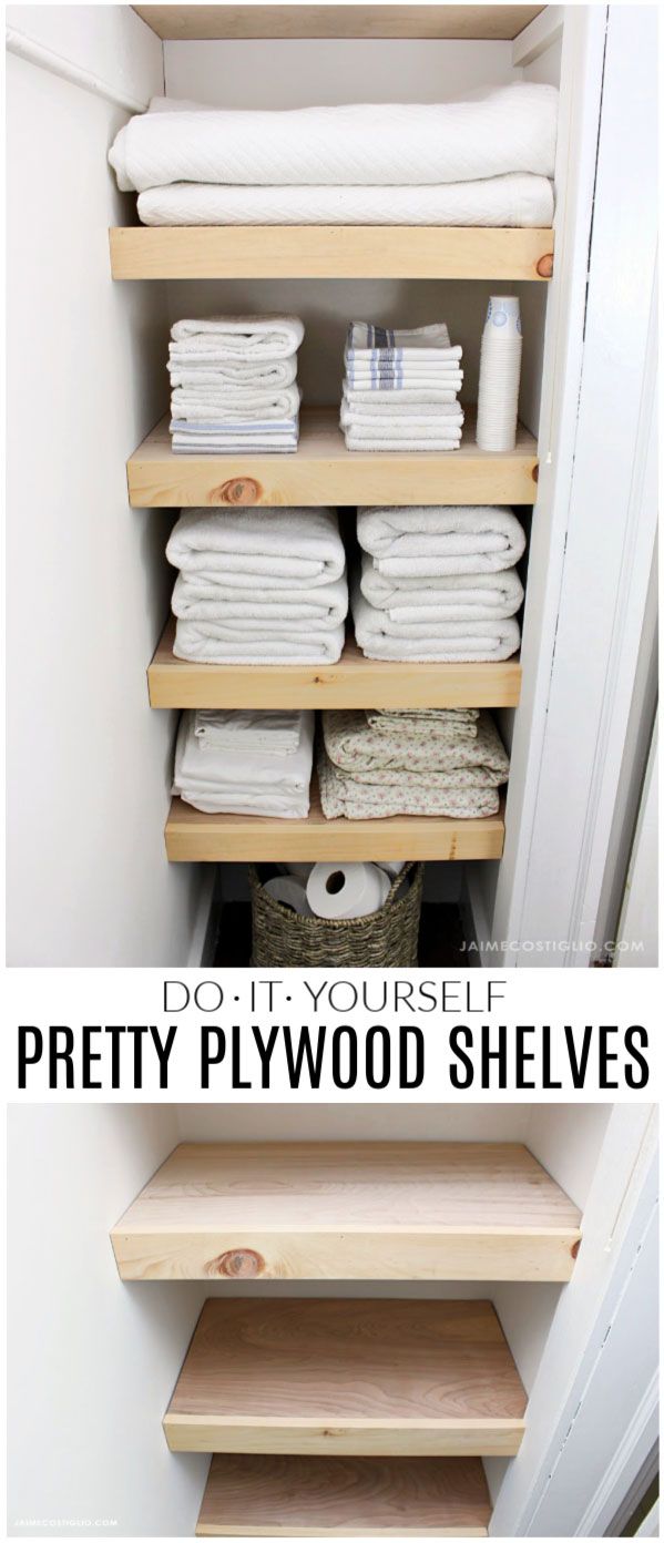 Diy Linen Closet Shelves