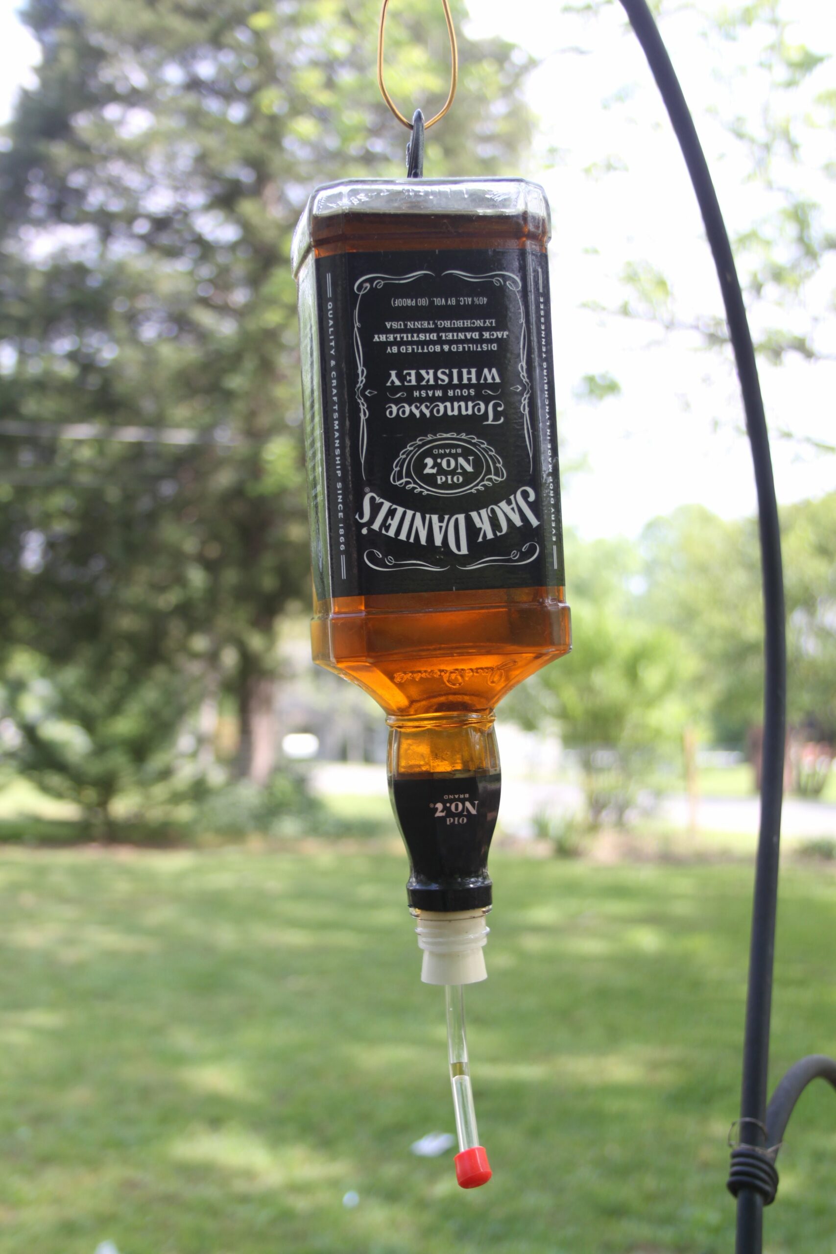 Diy Liquor Bottle Hummingbird Feeder