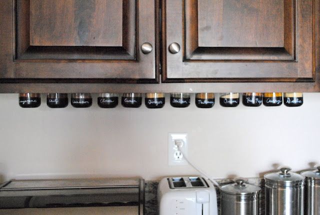 Diy Magnetic Spice Rack Under Cabinet