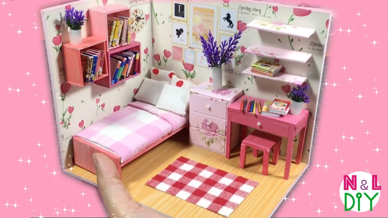 Diy Miniature Dollhouse Bedroom