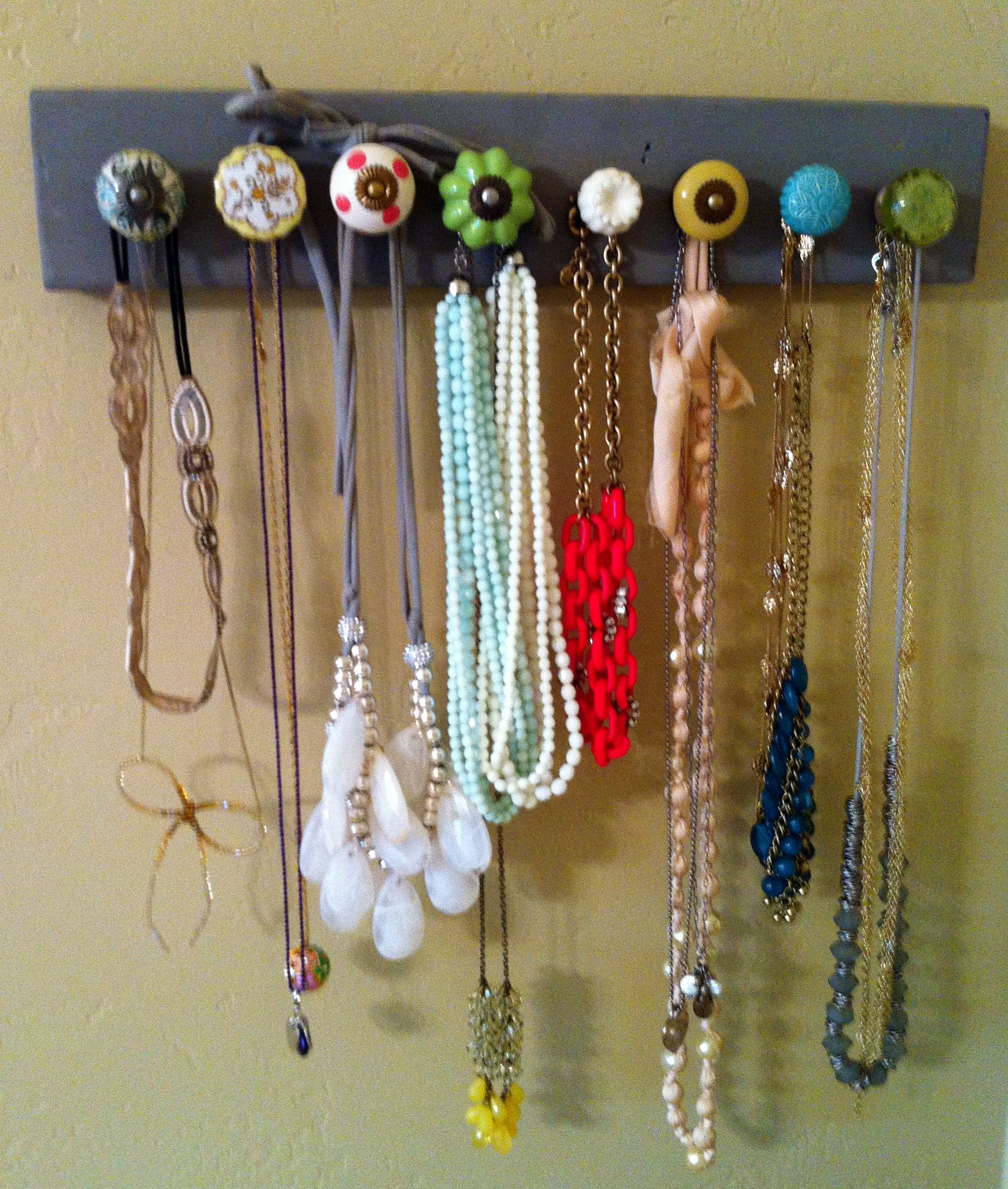 Diy Necklace Holder With Knobs