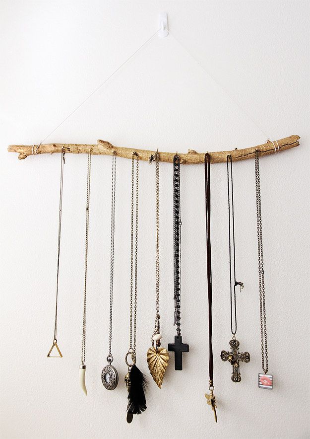 Diy Necklace Holder Wood