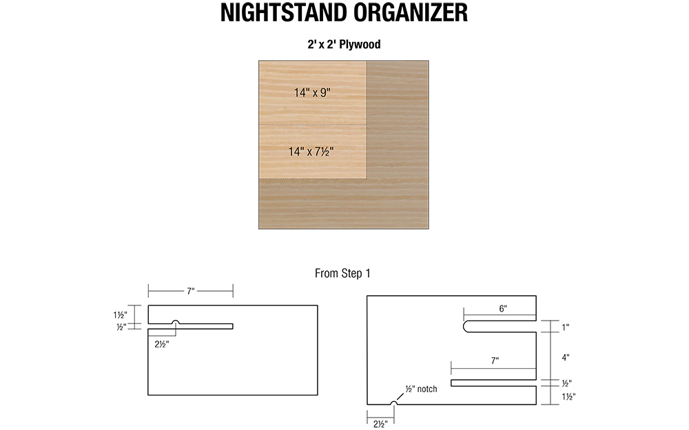 Diy Nightstand Organizer Plans