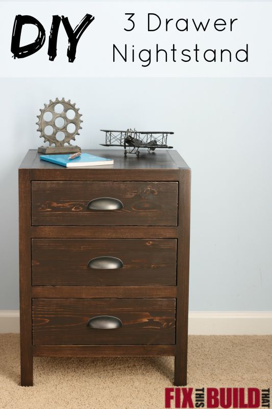 Diy Nightstand With Drawers