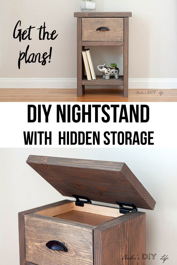 Diy Nightstand With Hidden Compartment