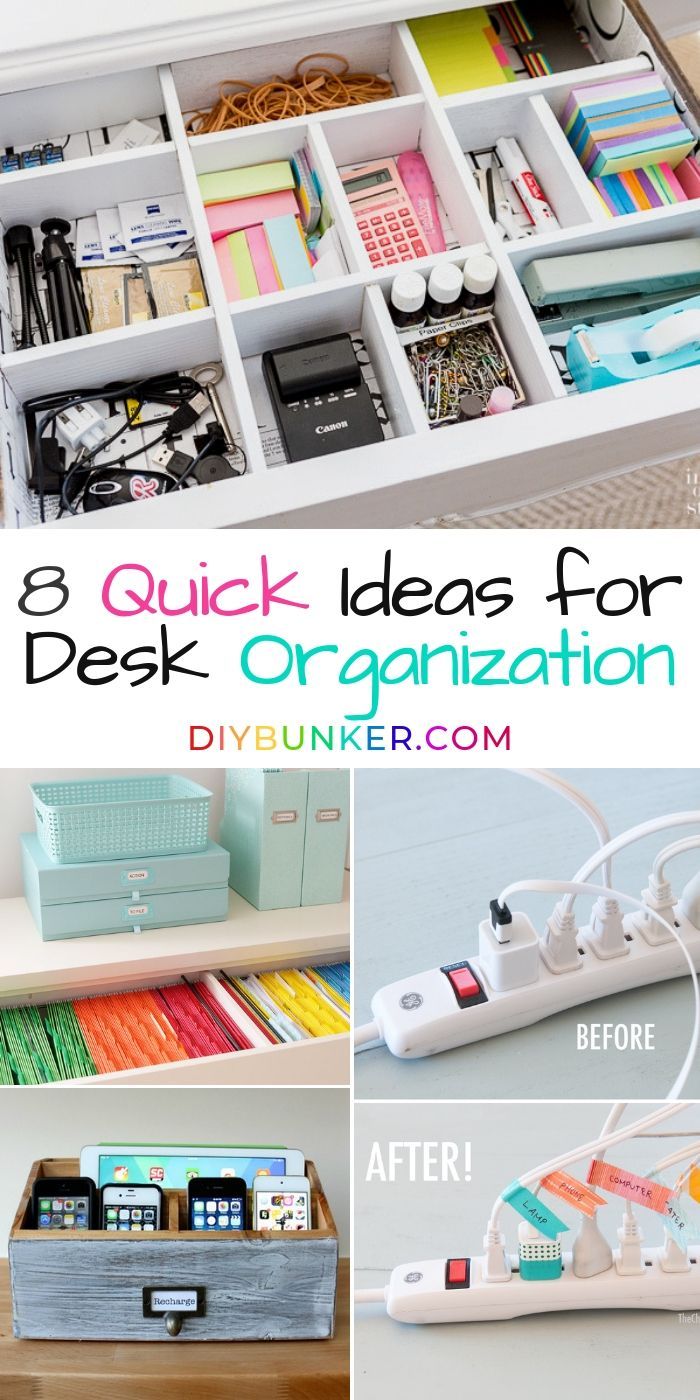 Diy Office Desk Organization Ideas