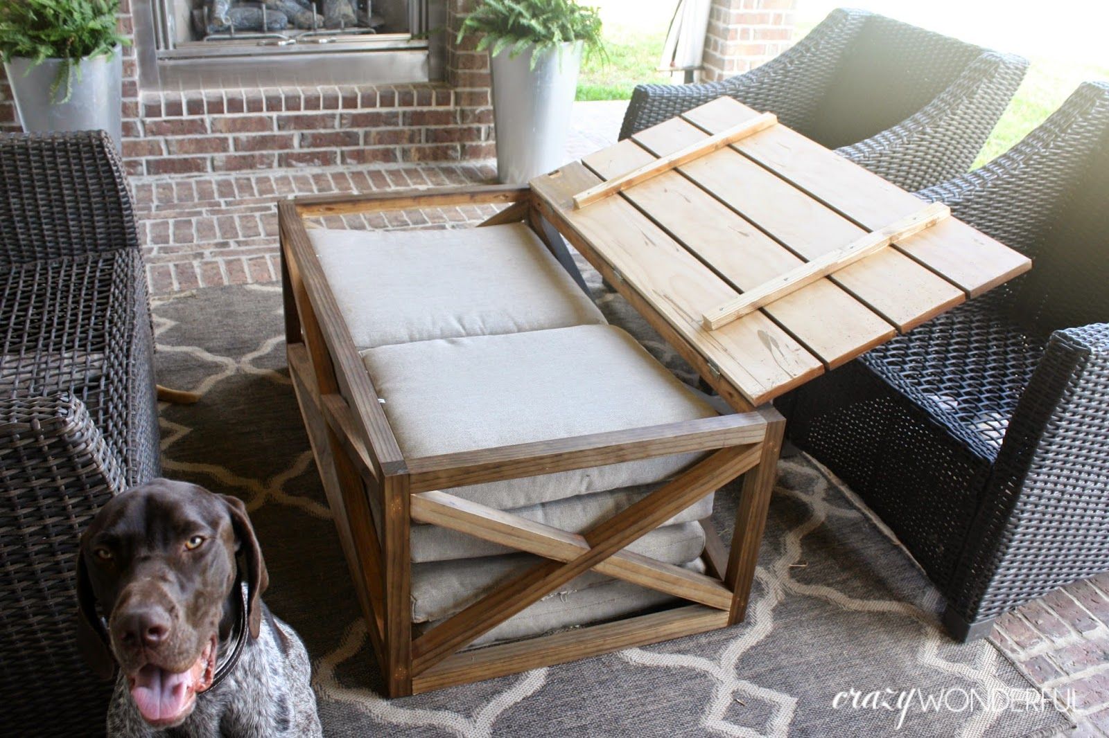 Diy Outdoor Coffee Table With Storage