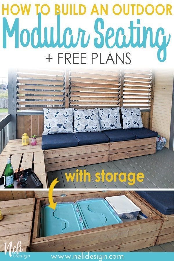 Diy Outdoor Sectional With Storage