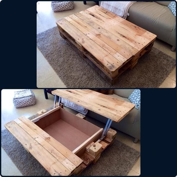 Diy Pallet Coffee Table With Storage