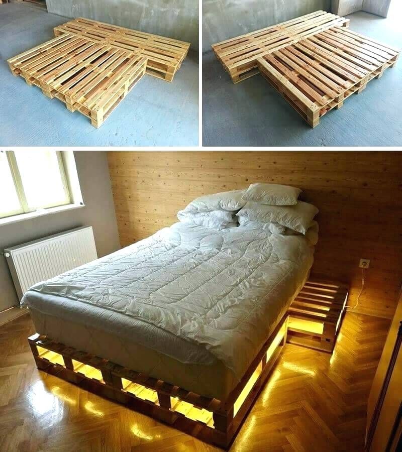 Diy Pallet Queen Bed Frame Instructions