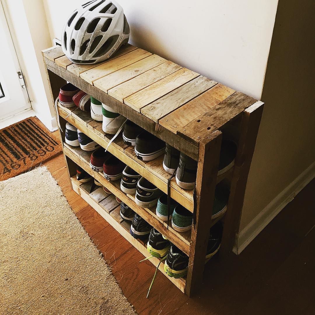 Diy Pallet Shoe Rack Plans