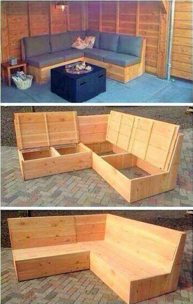 Diy Patio Furniture With Storage