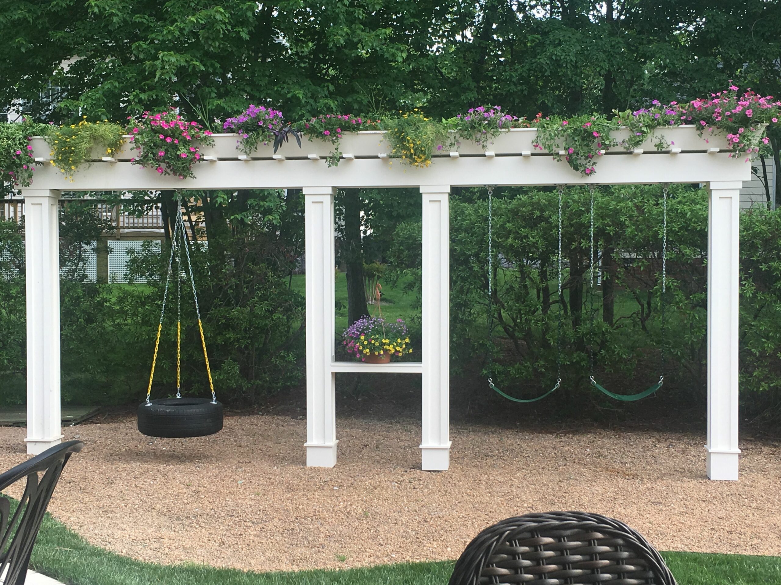 Diy Pergola Swing Set