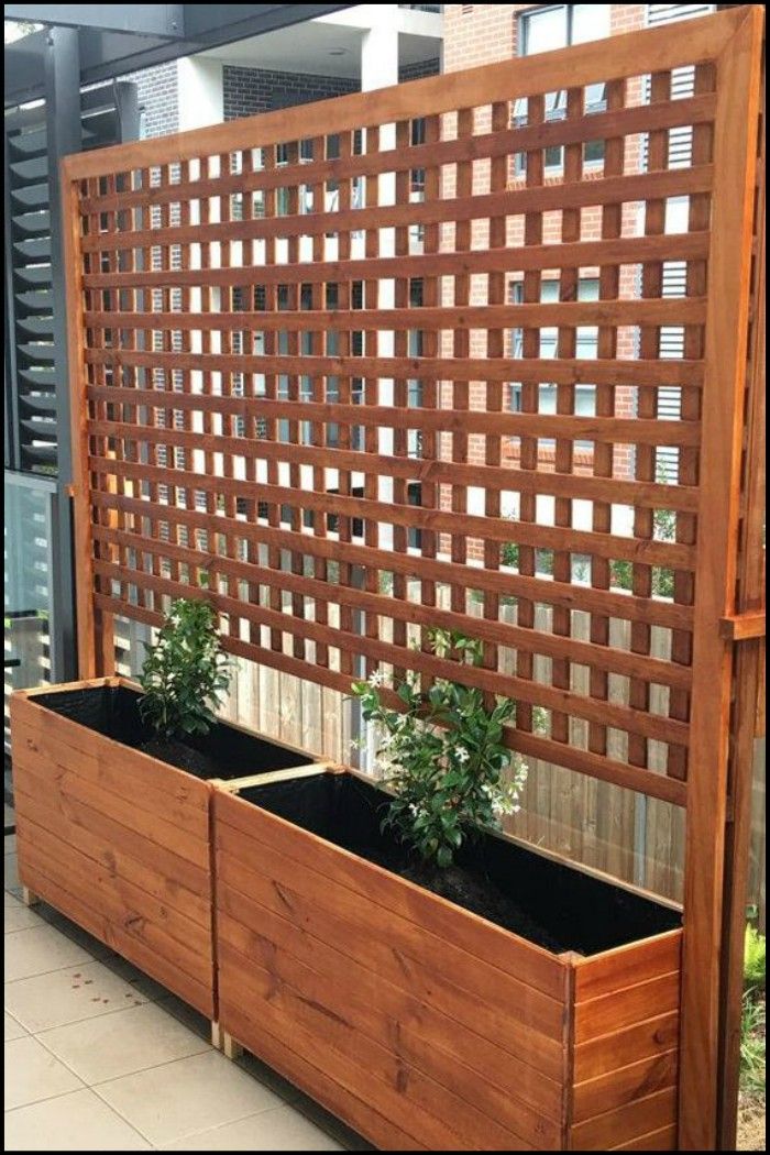 Diy Planter Box With Privacy Screen