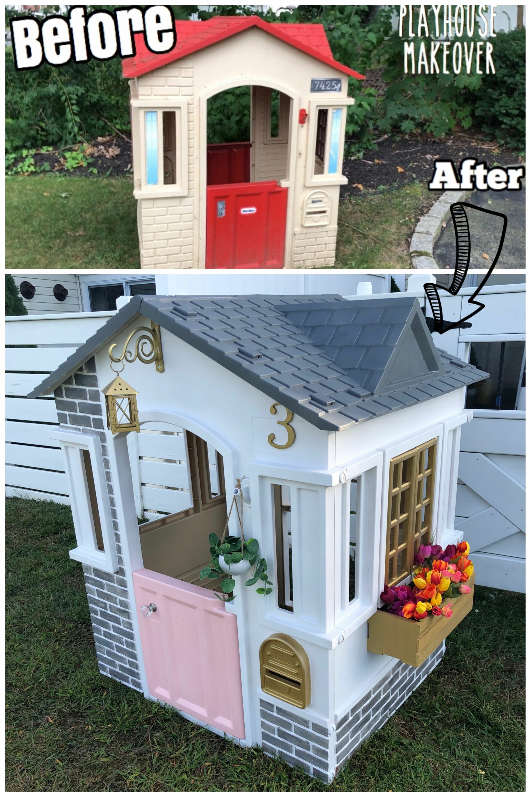 Diy Plastic Playhouse Makeover